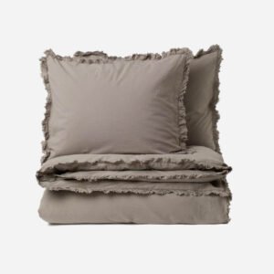 Flounced-trim Duvet Cover Set